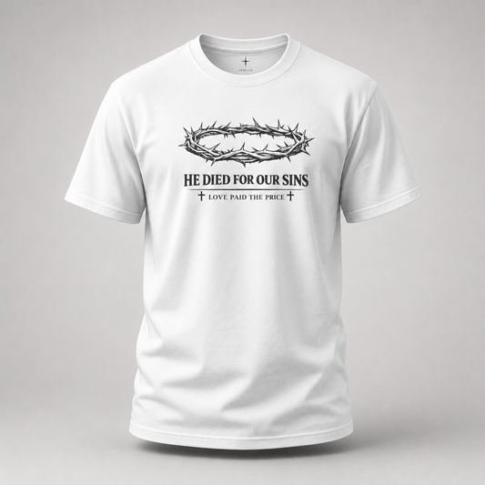 "He Died For Our Sins" T-shirt