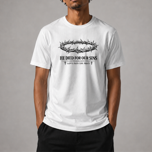 "He Died For Our Sins" T-shirt
